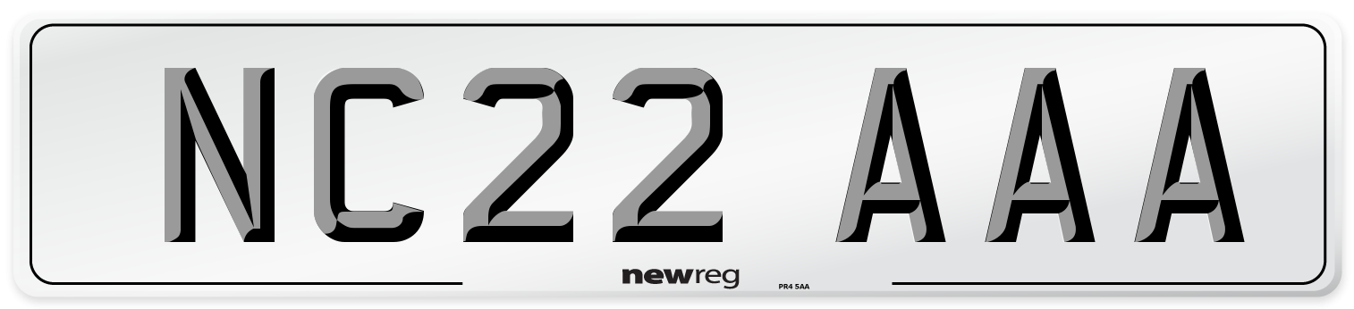 NC22 AAA Number Plate from New Reg